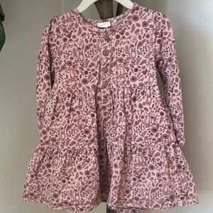 Floral Pink Kids Casual Dress